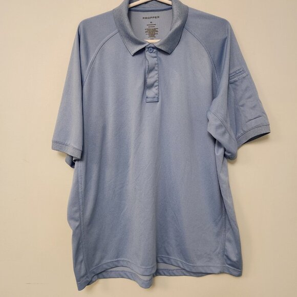 Propper Polo Shirt Tactical Performance Short Sleeve Outdoor Blue Mens XL - Picture 2 of 8